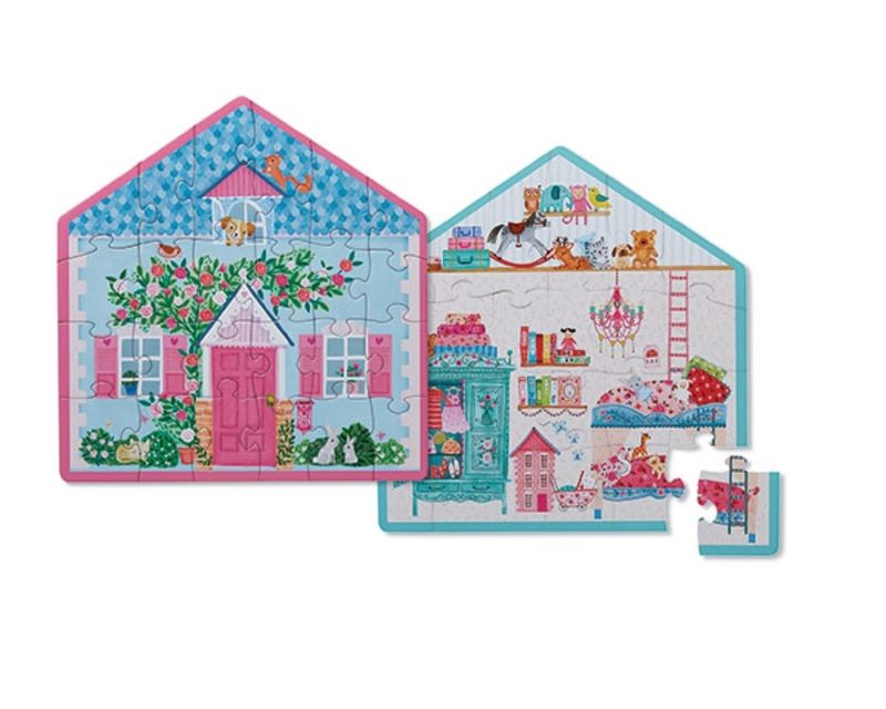 puzzle 24pc 2-sided house / little house r: 3841503
