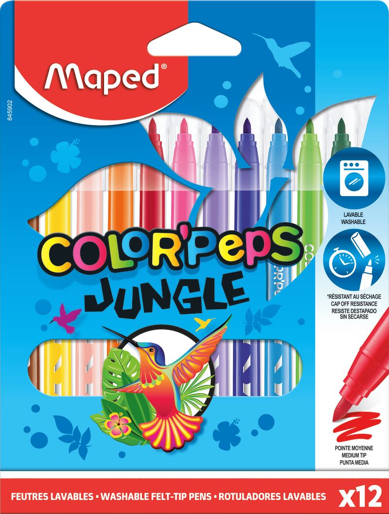 c / 12 rotuladores jungle colorpeps