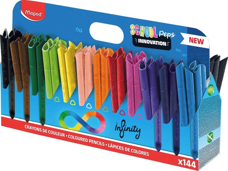 c / 144 lapices de colores infinity school pack - 