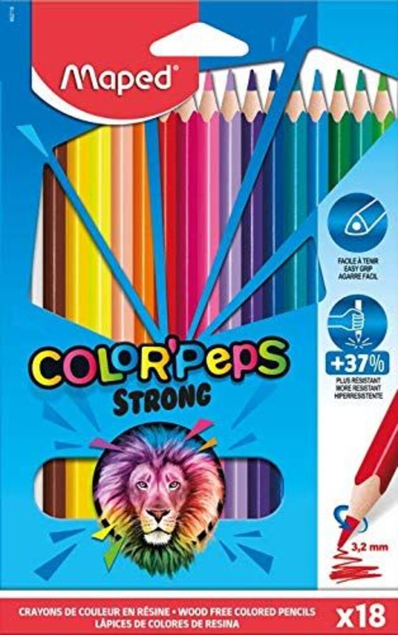 c / 18 lapices colores strong colorpeps - 