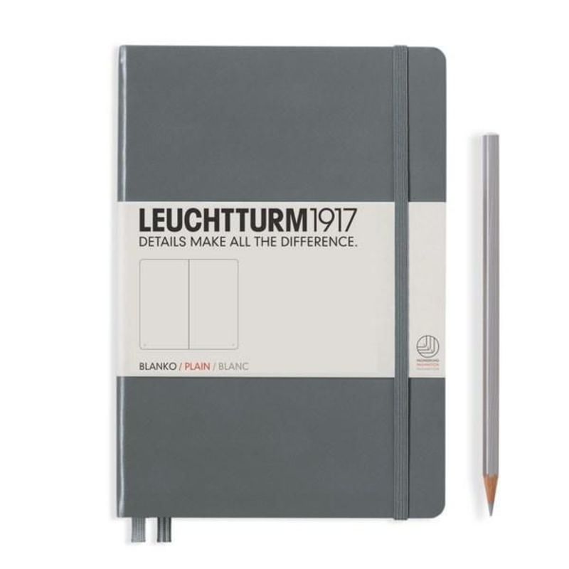 notebook medium a5 tapa dura liso antracita