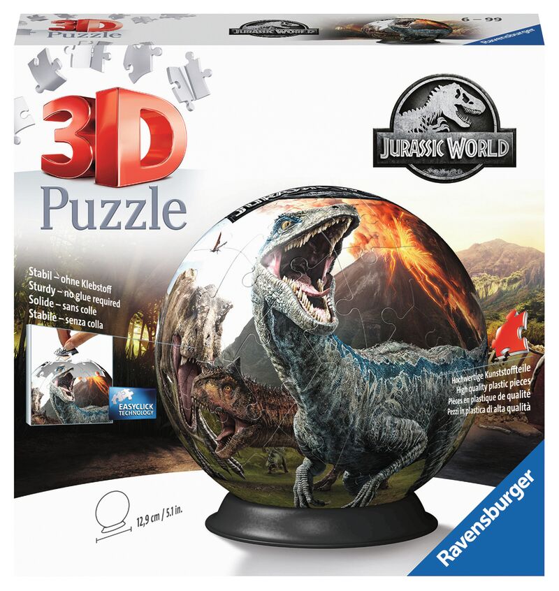 PUZZLE BALL 3D * JURASSIC WORLD 2 72 PCS