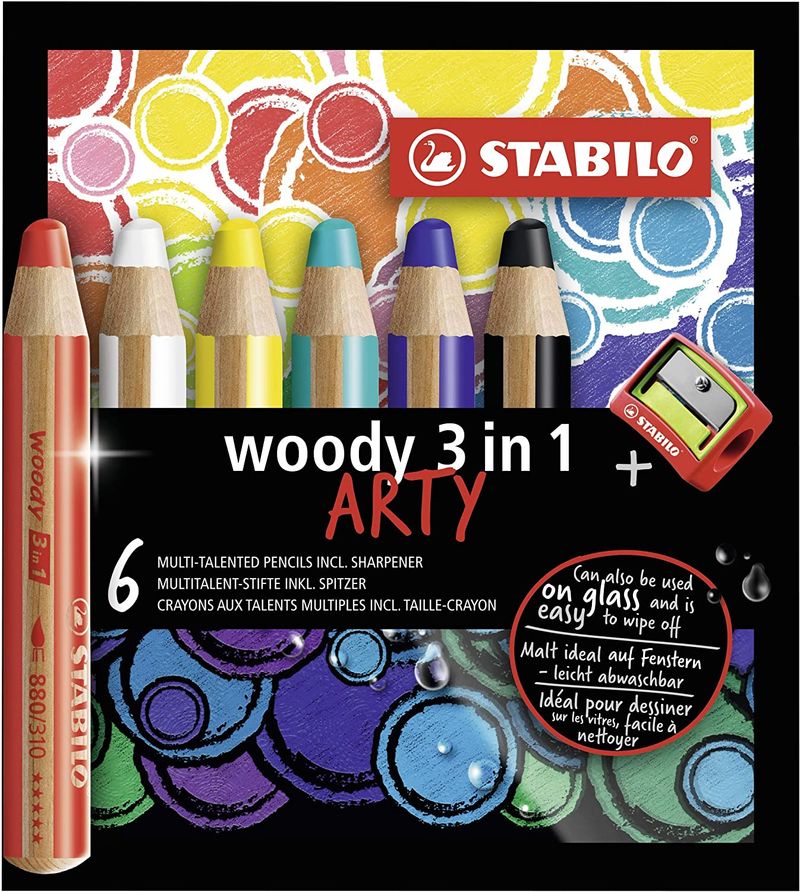 c / 6 stabilo woody estuche arty r: 8806-1-20
