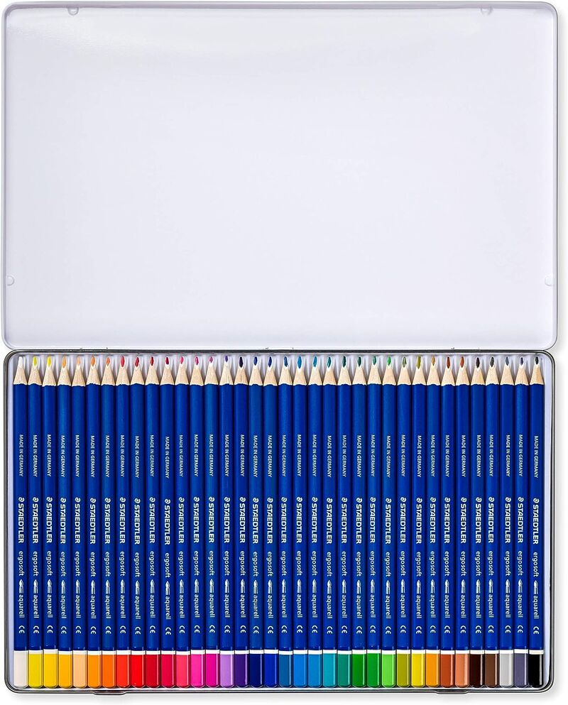 c / 36 lapices colores acuarelables ergosoft 156 caja metal r: 156m36