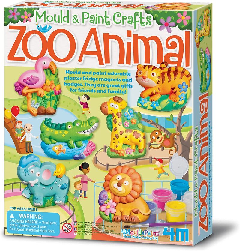 moldea y pinta animales del zoo - 