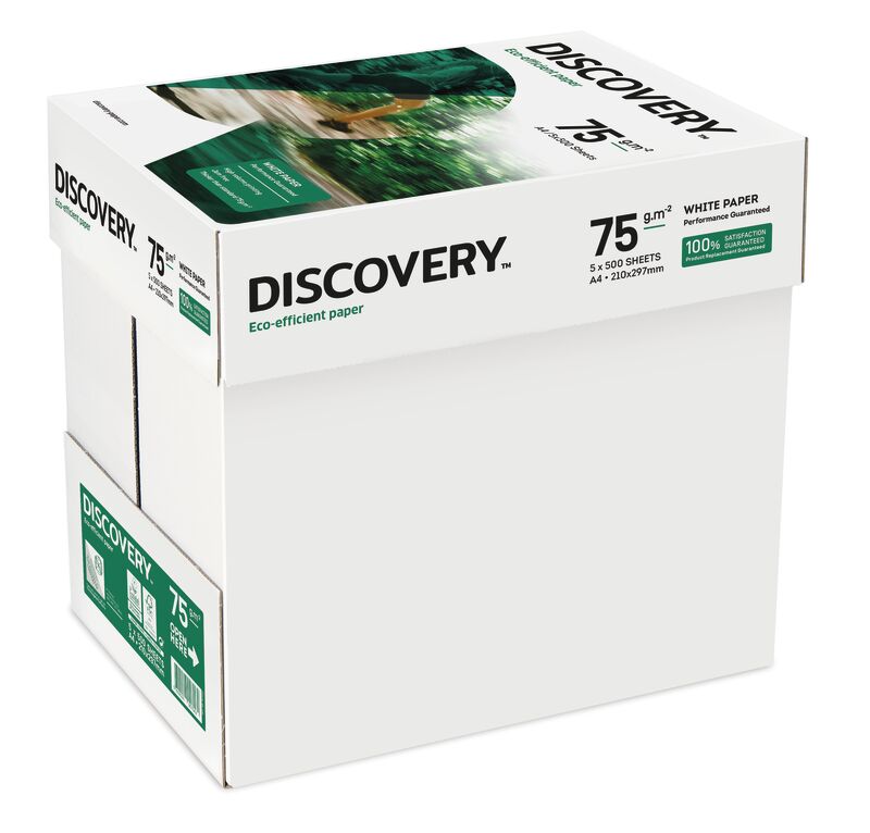 c / 5 paquete 500h papel a4 75gr discovery - 