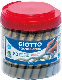 C / 50 GIOTTO DECOR GLITTER GLUE ORO / PLATA R: 545600