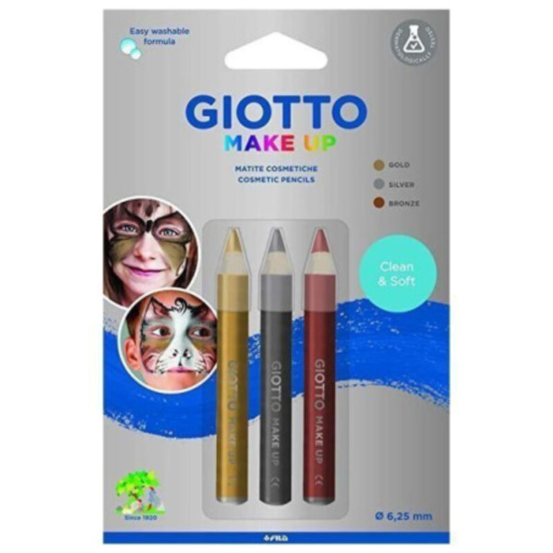 BLISTER 3 UDS. GIOTTO MAKE UP LAPIZ COSMETICO COLORES METAL