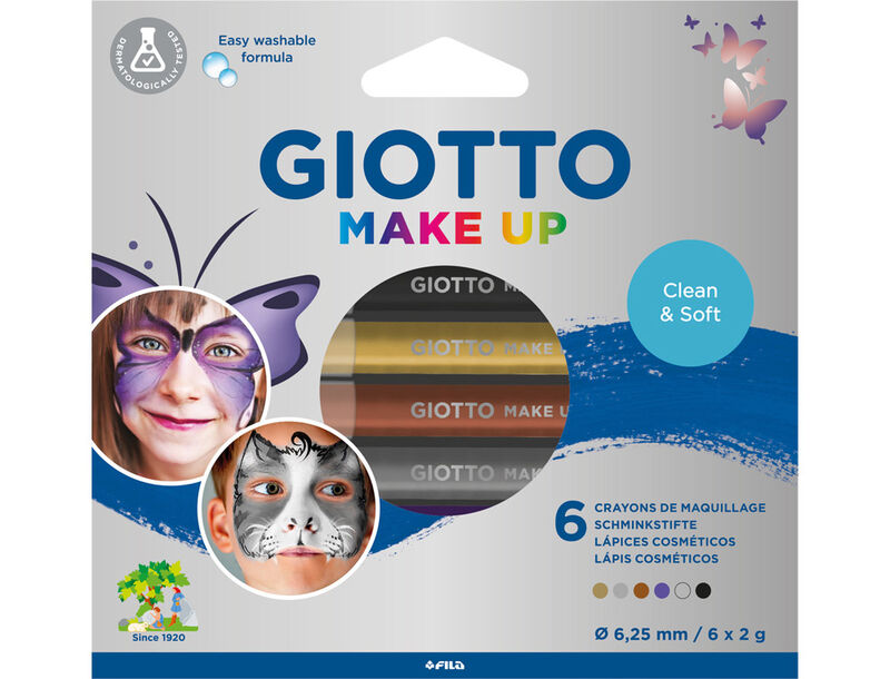SET 6 GIOTTO MAKE UP LAPICES COSMETICOS METALLIC COLOURS F474300