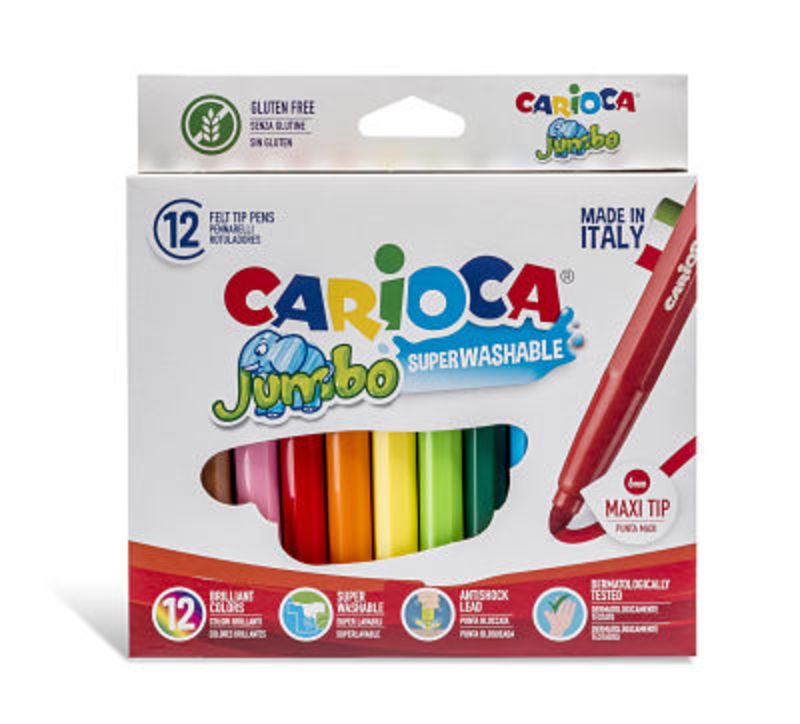 c / 12 rotuladores carioca jumbo colores
