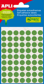 sobre etiquetas adhesivas verdes 19mm 5 hojas r: 2066