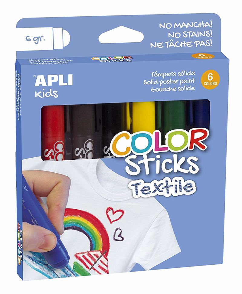c / 6 color sticks textil r: 17539