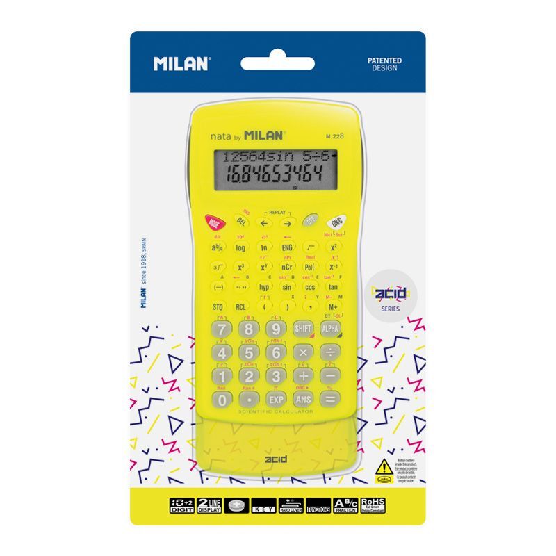 calculadora milan cientifica 228 amarillo