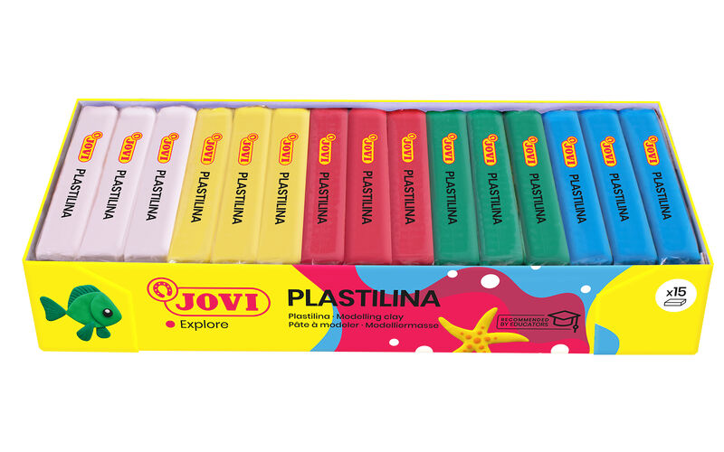 c / 15 plastilinas jovi mod. 71 colores basicos 150gr