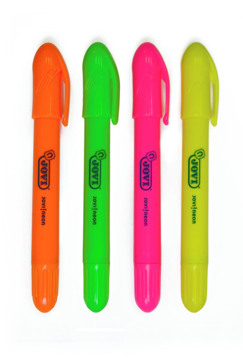 c / 4 marcadores gel neon colores surtidos