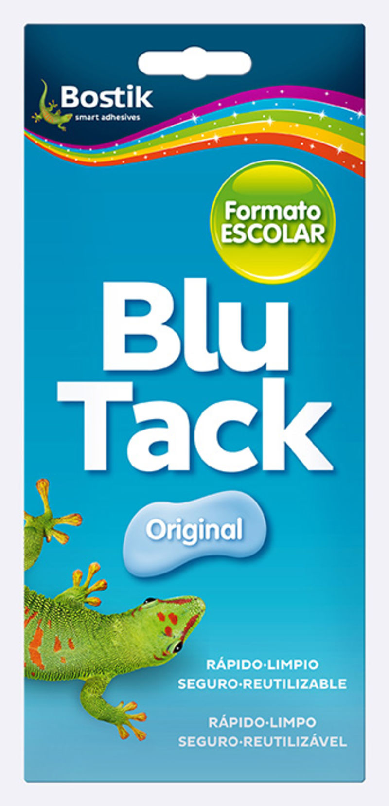 c / 12 adhesivo blu-tack original azul 90gr escolar r: 1690