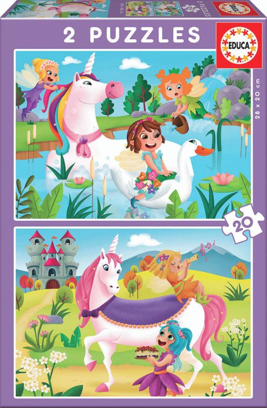 puzzle junior 2x20 * unicornios y hadas