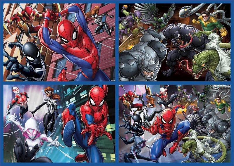 multi 4 puzzles * spiderman 50-80-100-150
