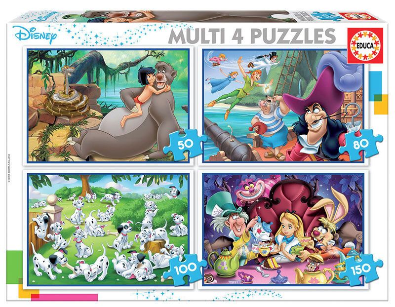 multi 4 puzzles * clasicos disney - 