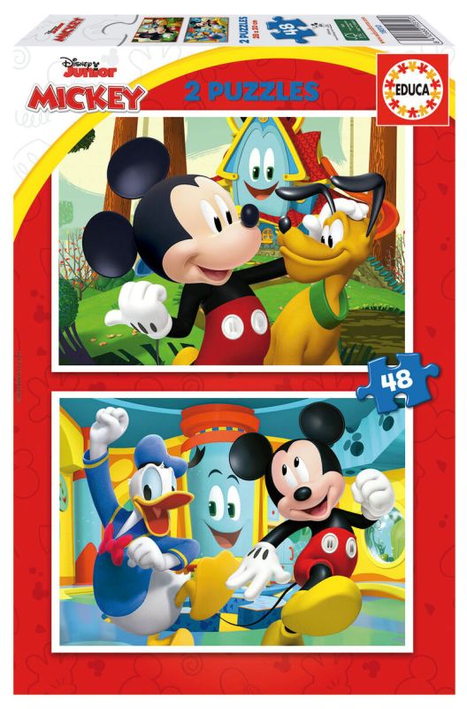 PUZZLE 2X48 MICKEY MOUSE FUN HOUSE