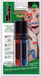 blis / 2 tubos maquillaje liquid liner azul / rojo 6grs r: dl010204