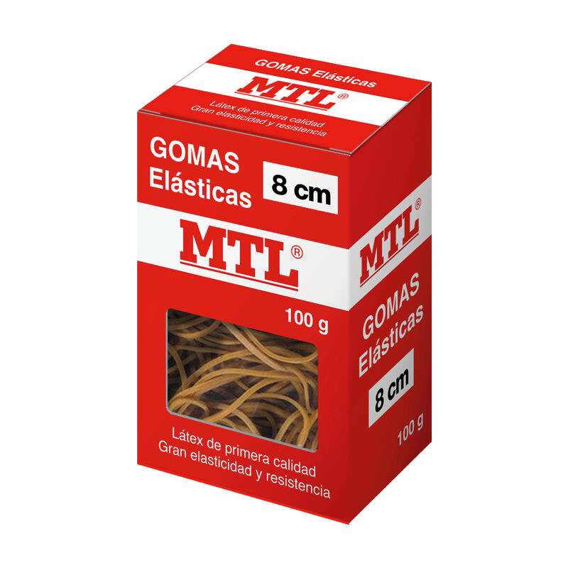 C / 100 GOMAS ELASTICAS 1, 5mmx8cm R: 16367