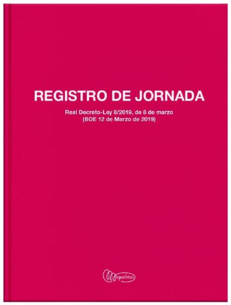 libro a4 40h registro horario laboral castellano