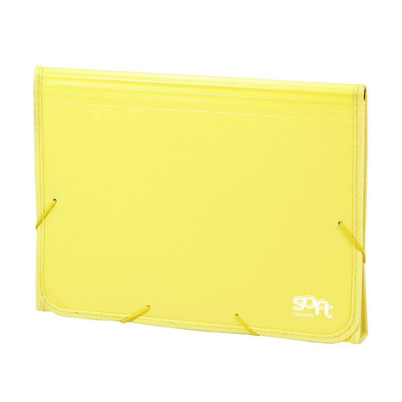 acordeon pp soft folio 13 departamentos ribete goma amarillo
