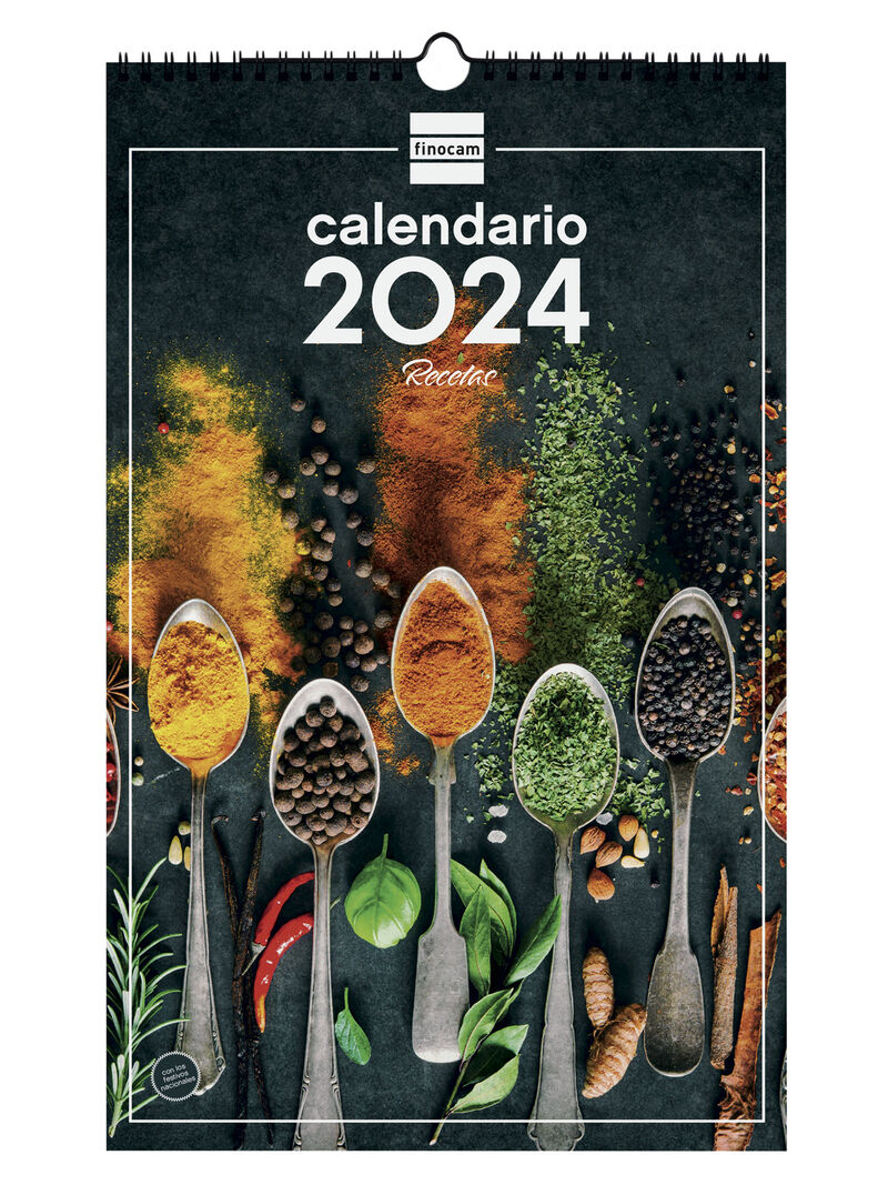 2024 * CALENDARIO PARED ESPIRAL 25X40 RECETAS