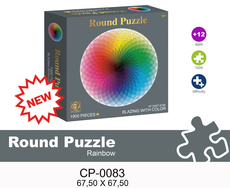 new puzzle redondo 1000p rainbow