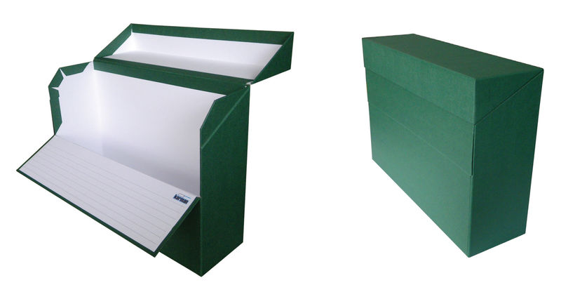 caja de transferencia a4 carton forrado verde - 