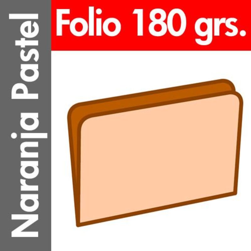 c / 50 subcarpeta pastel 180 gr / m² folio naranja
