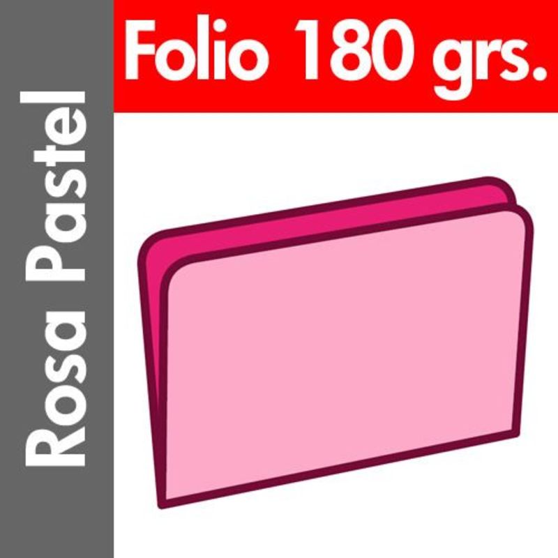 c / 50 subcarpeta pastel 180 gr / m² folio rosa - 