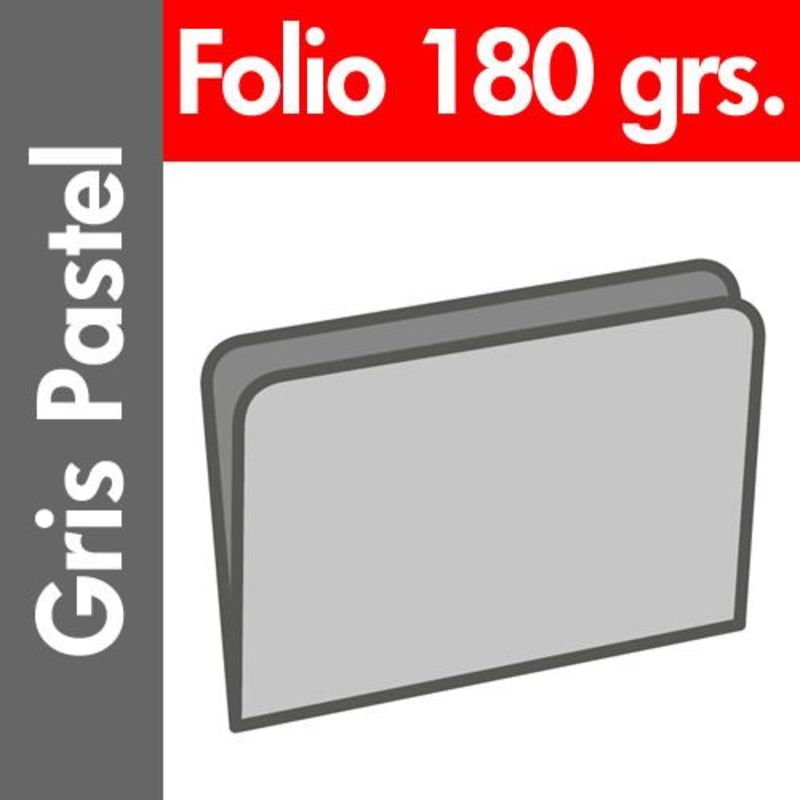 c / 50 subcarpeta pastel 180 gr / m² folio gris