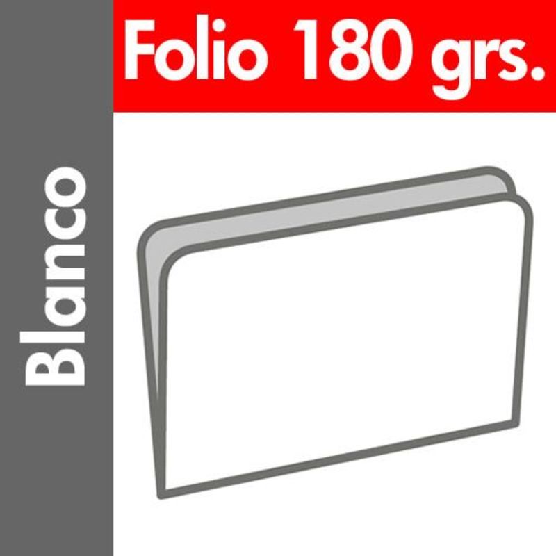 c / 50 subcarpeta pastel 180 gr / m² folio blanco