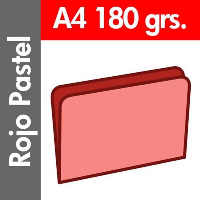c / 50 subcarpeta pastel 180 gr / m² din a4 rojo