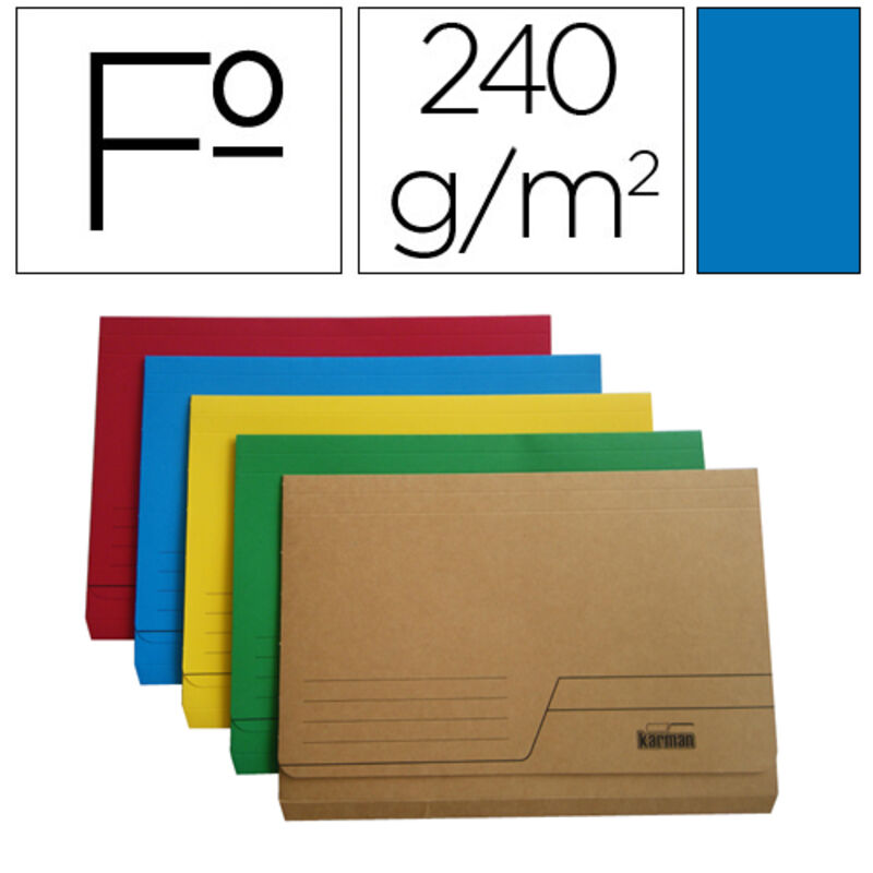 c / 10 subcarpeta bolsa bright 240 gr / m² folio azul - 