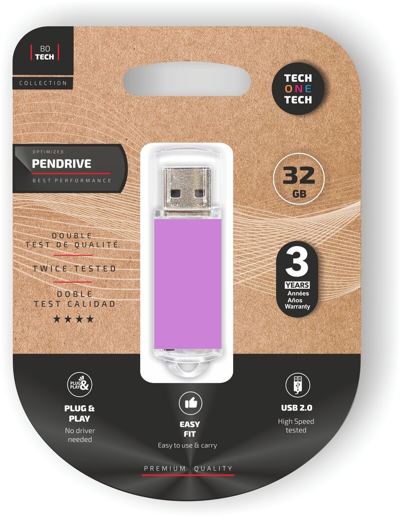 BASIC LIGHT PURPLE PENDRIVE 32 GB MEMORIA USB