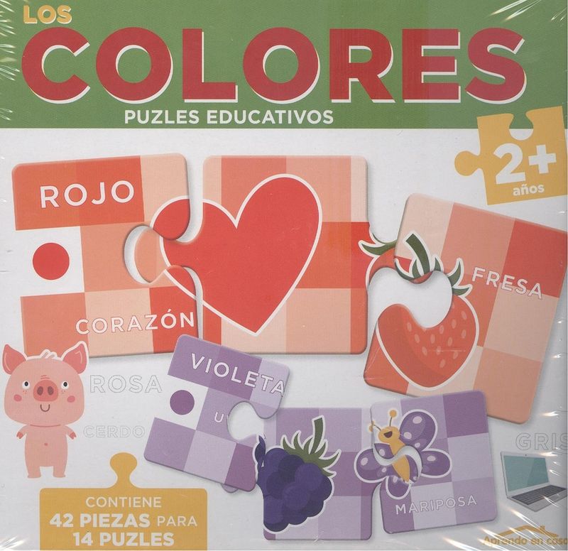 los colores - aprendo en casa - puzles educativos 3-5 (3 piezas) - Aa. Vv.