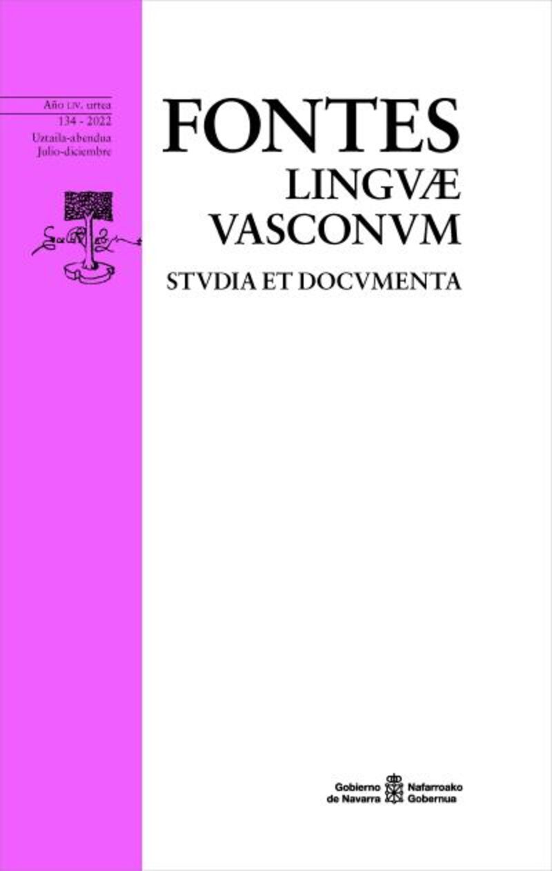 fontes linguae vasconum 134 - julio / diciembre 2022 - Aa. Vv.