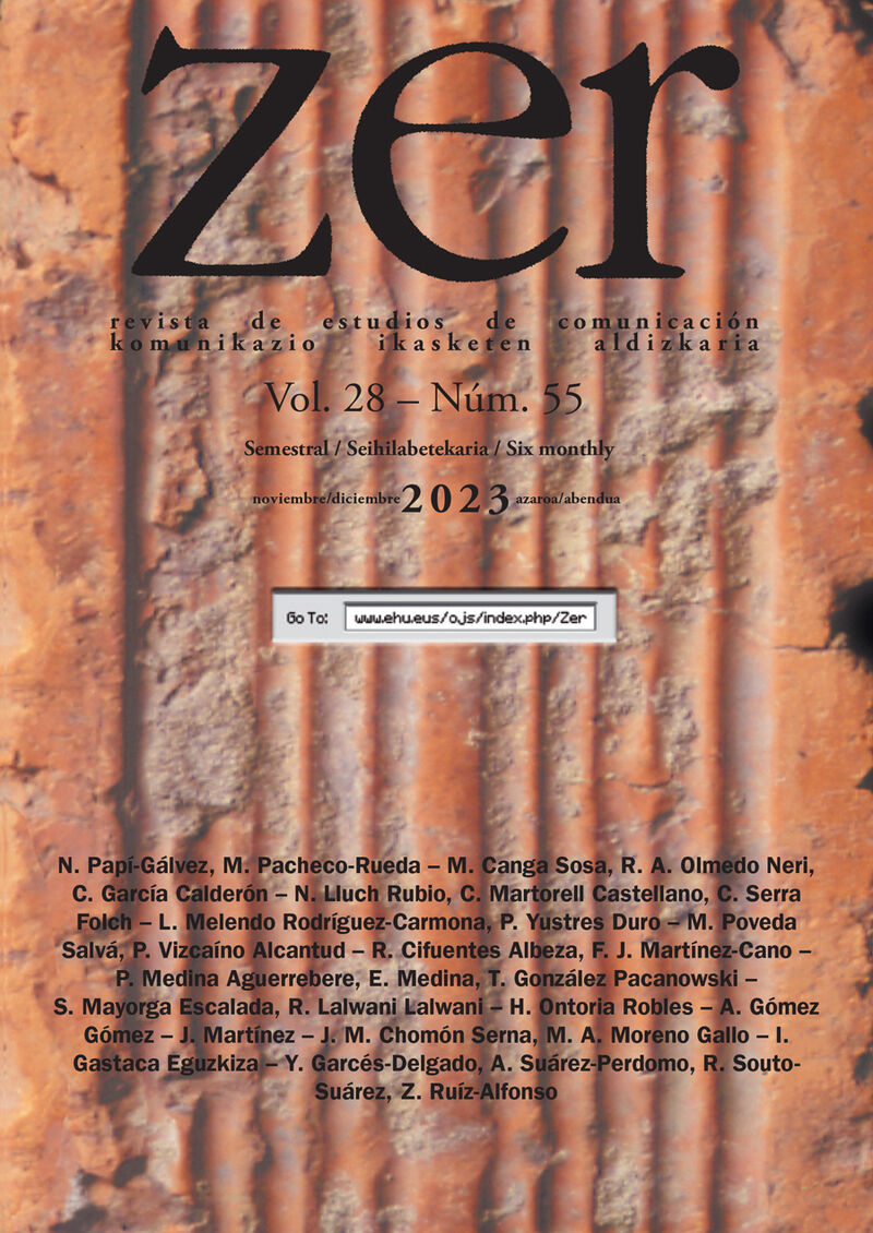 zer vol. 55 - revista de estudios de comunicacion - A. I. Del Valle Loroño (ed. )