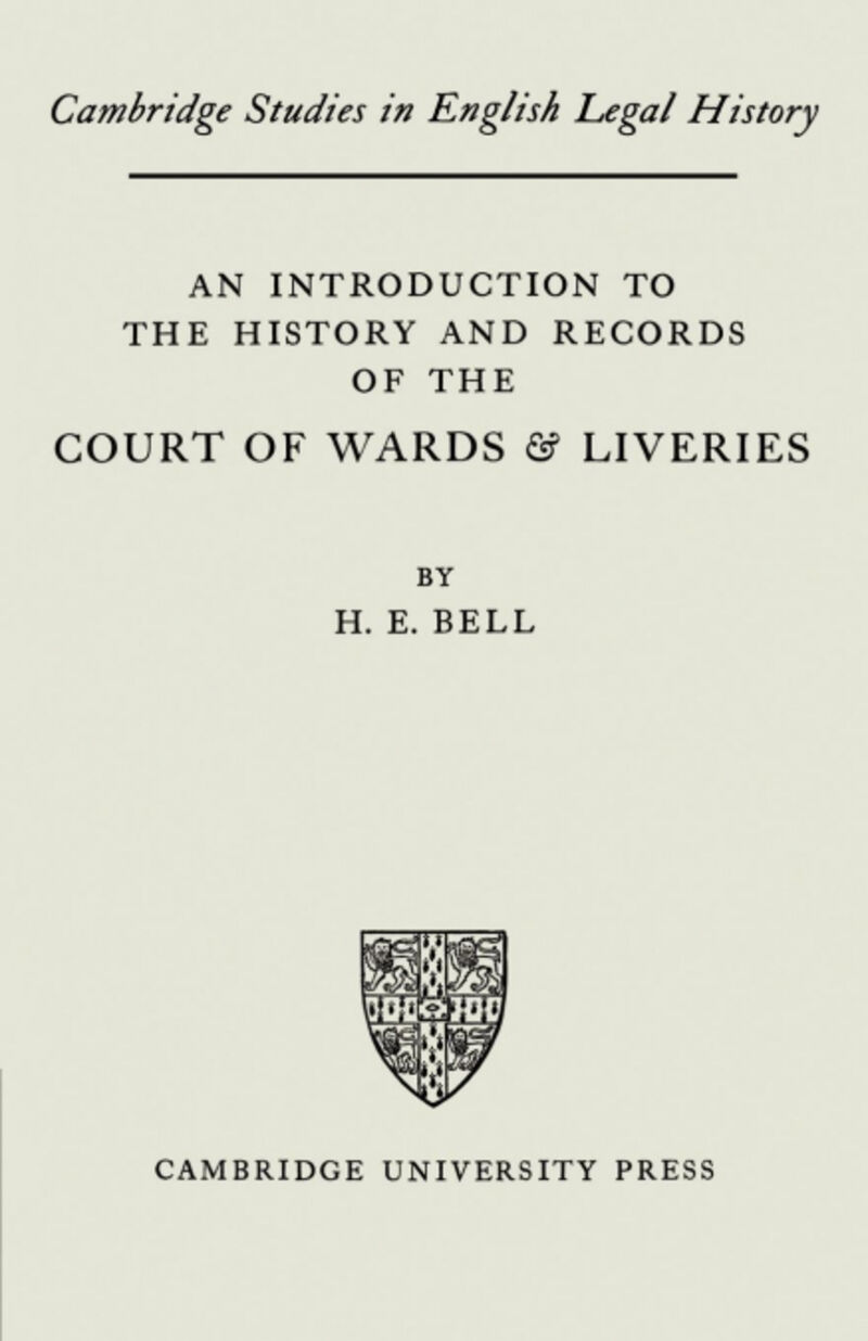 AN INTRODUCTION TO THE HISTORY AND RECORDS OF THE COURTS OF