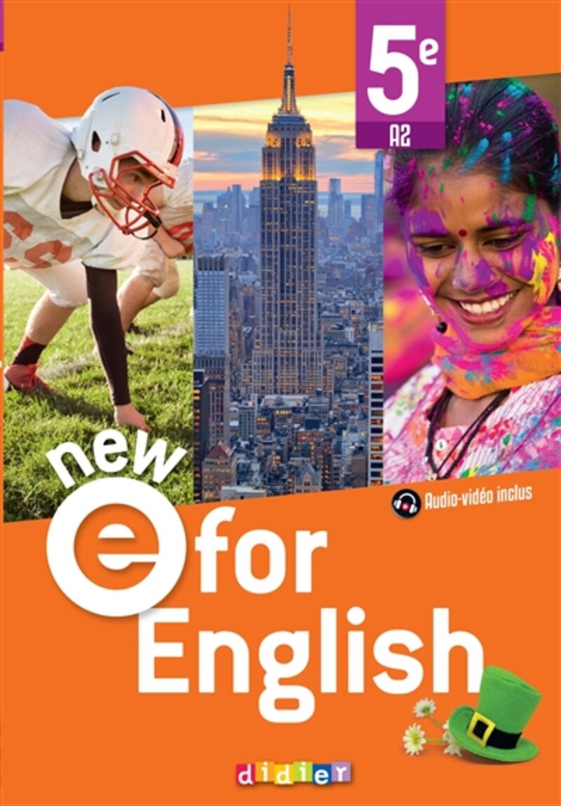 NEW E FOR ENGLISH 5EME ED 2022 LIVRE ELEVE