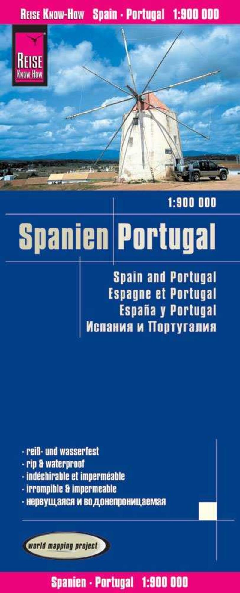 MAPA ESPAÑA Y PORTUGAL 1: 900000 (IMPERMEABLE)
