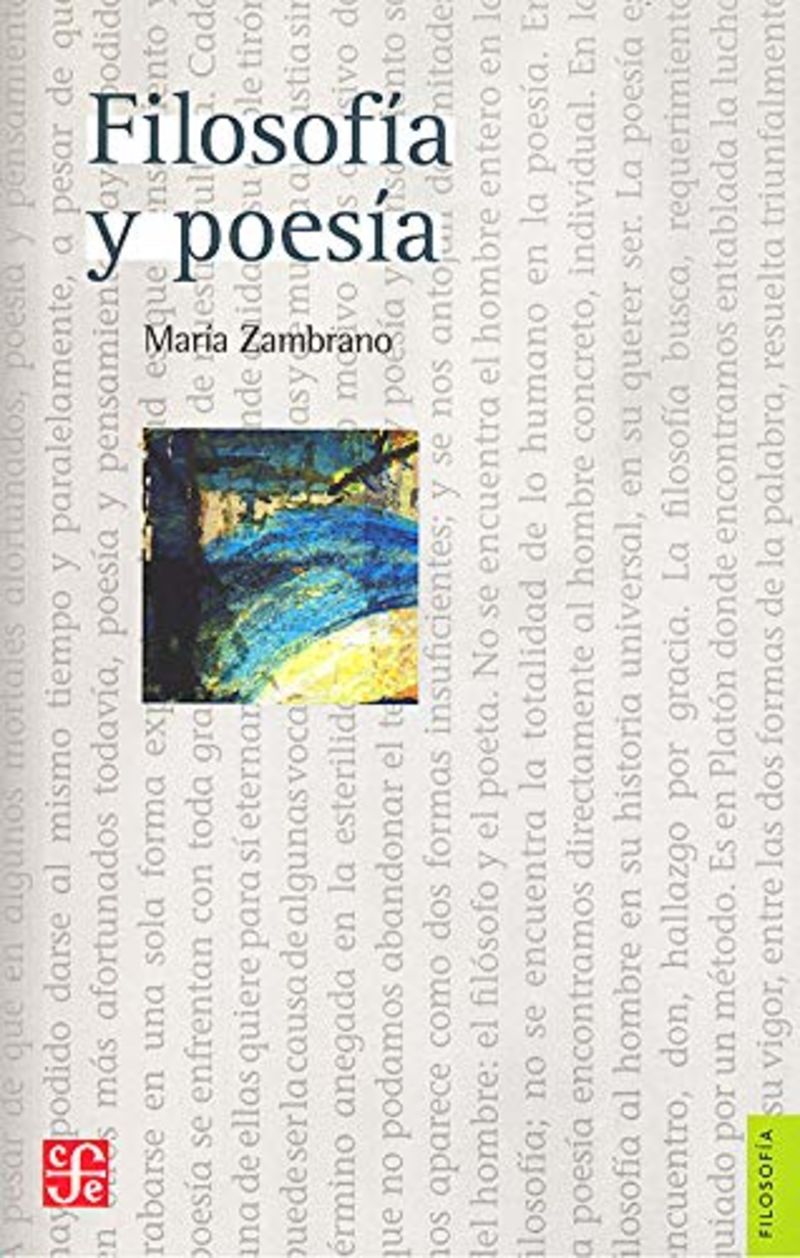 filosofia y poesia - Maria Zambrano