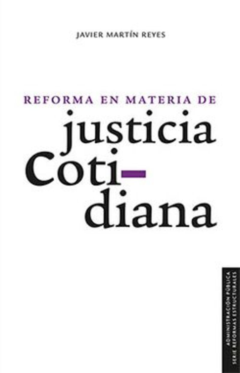reforma en materia de justicia cotidiana - Javier Martin Reyes