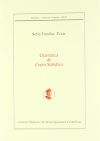 gramatica de copto sahidico - Sofia Torallas Tovar