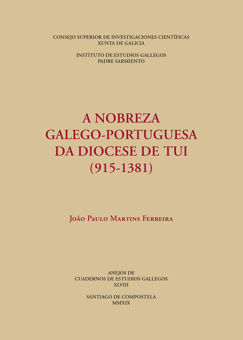 nobreza galego-portuguesa da diocese de tui, a (915-1381) - Joao Paulo Martins Ferreira