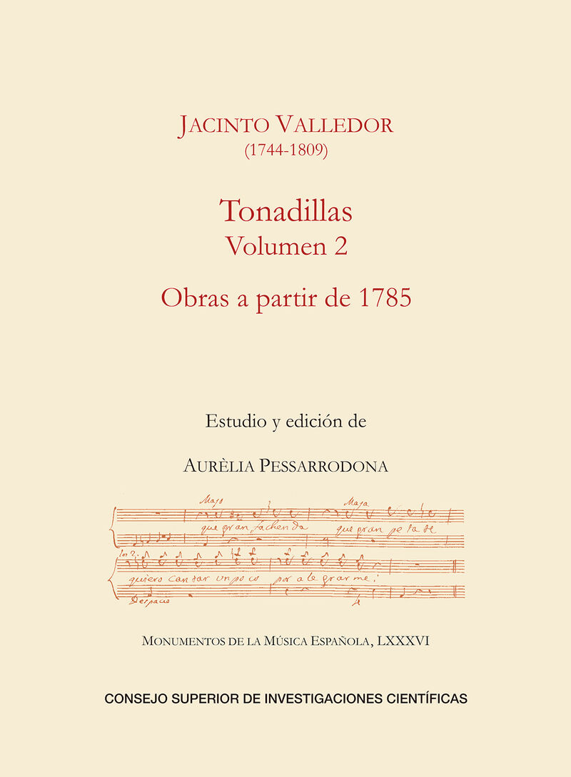 TONADILLAS 2 - OBRAS A PARTIR DE 1785