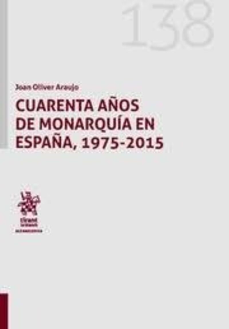 CUARENTA AÑOS DE MONARQUIA EN ESPAÑA, 1975-2015